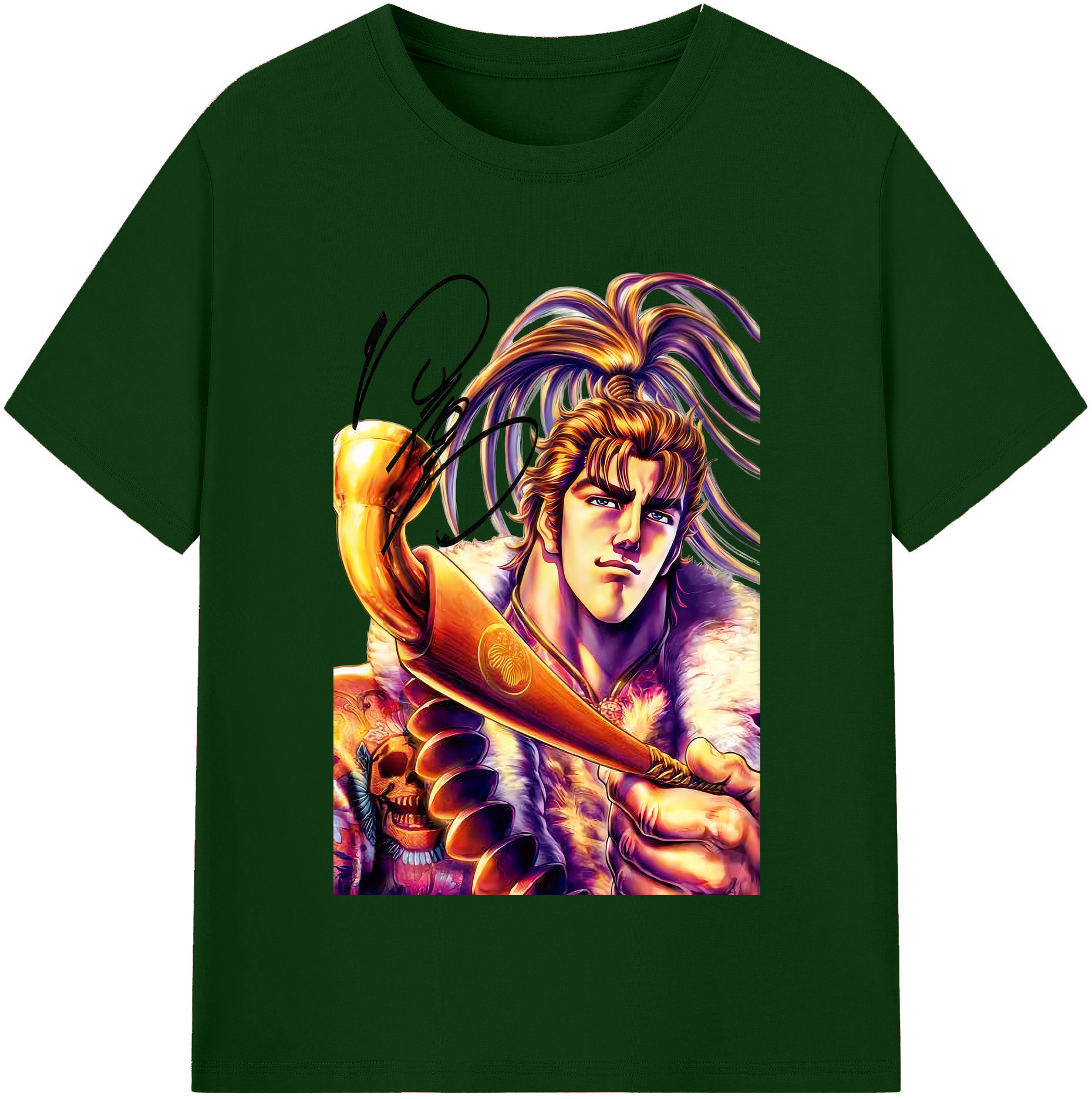 （画像用） 北斗の拳 Fist of the North Star 綿100％半袖Tシャツ（フロントプリント）